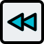 Rewind arrow function on multimedia keyboard layout icon