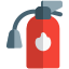 Fire extinguisher with a foamy spray to be used in emergency icon