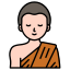 monk-religion-buddha-Buddhist-meditation-Buddhism-goodness icon