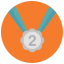 Medalha de segundo lugar icon