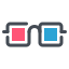 Óculos 3d icon