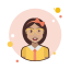Brown Hair Business Lady With Glasses icon