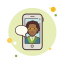 Business Man Messaging icon