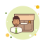 Caja de producto de hombre de negocios icon