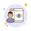 Man Window Eye icon