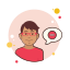 Человек с красными очками Стоп-знак icon