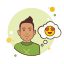 Homme avec amour Emoji icon
