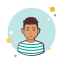 Man in Striped Shirt icon