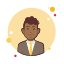 Man With Yellow Tie in Jacket icon