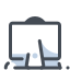 Working at the IMac icon