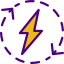 Sinal triangular de eletricidade icon