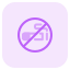 No smoking zone for the flights and other public places icon