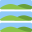 Layer of images in horizonal grid format icon