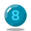 Circled 8 icon