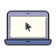 Laptop with cursor icon