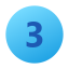 3 en círculo icon