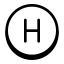 H в круге icon
