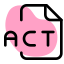 ACT is a compressed audio format layout icon