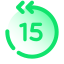Skip 15 Seconds Back icon