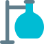 Erlenmeyer setup apparatus isolated on a white background icon