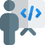 Planning a new software programing strategy presentation icon