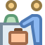 Banco del check-in icon