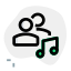 Single music played by users on a chat messenger icon