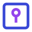 Keyhole square icon