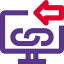 Web browser link to navigate at previous page icon