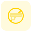 No arms and ammunition allowed at restaurant icon