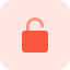 Unlock security lock with permission granted to access icon