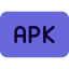 APK file standard for installing programs on Android OS icon