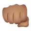 Oncoming Fist Medium Skin Tone icon