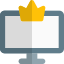 Membership crown badge for premium online member icon