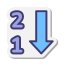 Clasificación numérica invertida icon