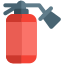 Fire extinguisher as a back to put off fire in hotels icon