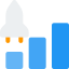 Aviation company with better profitable results layout icon