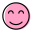 Blush smile with eyes closed emoji shared on internet icon