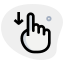 Single finger touch with slide down feature icon