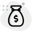 Money bag dollar collection deposite value currency icon