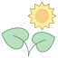 Planta sob sol icon