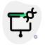 DNA screening presentation on a whiteboard isolated on a white background icon