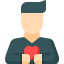 Man Holding Heart icon