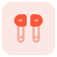 Pair of headphone accessory device with high bass icon