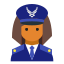 comandante-dell'aeronautica-femmina-tipo-pelle-4 icon