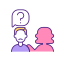 Confused Man With Question Mark Above Head icon