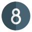 Billiards for the eight ball game layout icon