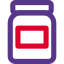 Mixed fruit jam prepared and stored in tight sealed cap jar icon