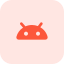 Android operating system bot isolated on a white background icon