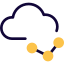 Infographics detail stored on cloud storage system icon